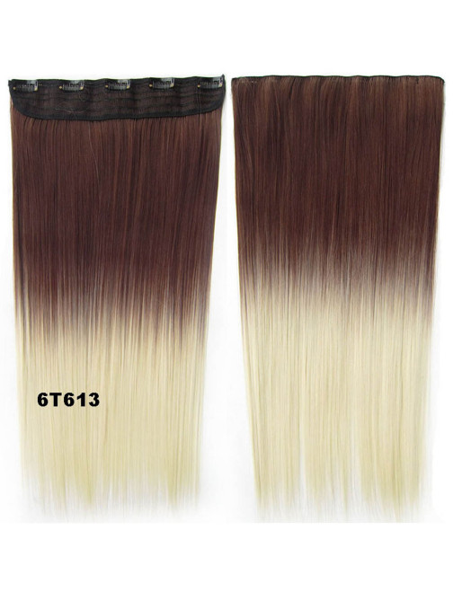 Trese Clip-On Drepte Sintetic Ombre #6 613 Trese Clip-On Drepte Sintetic Ombre #6 613
